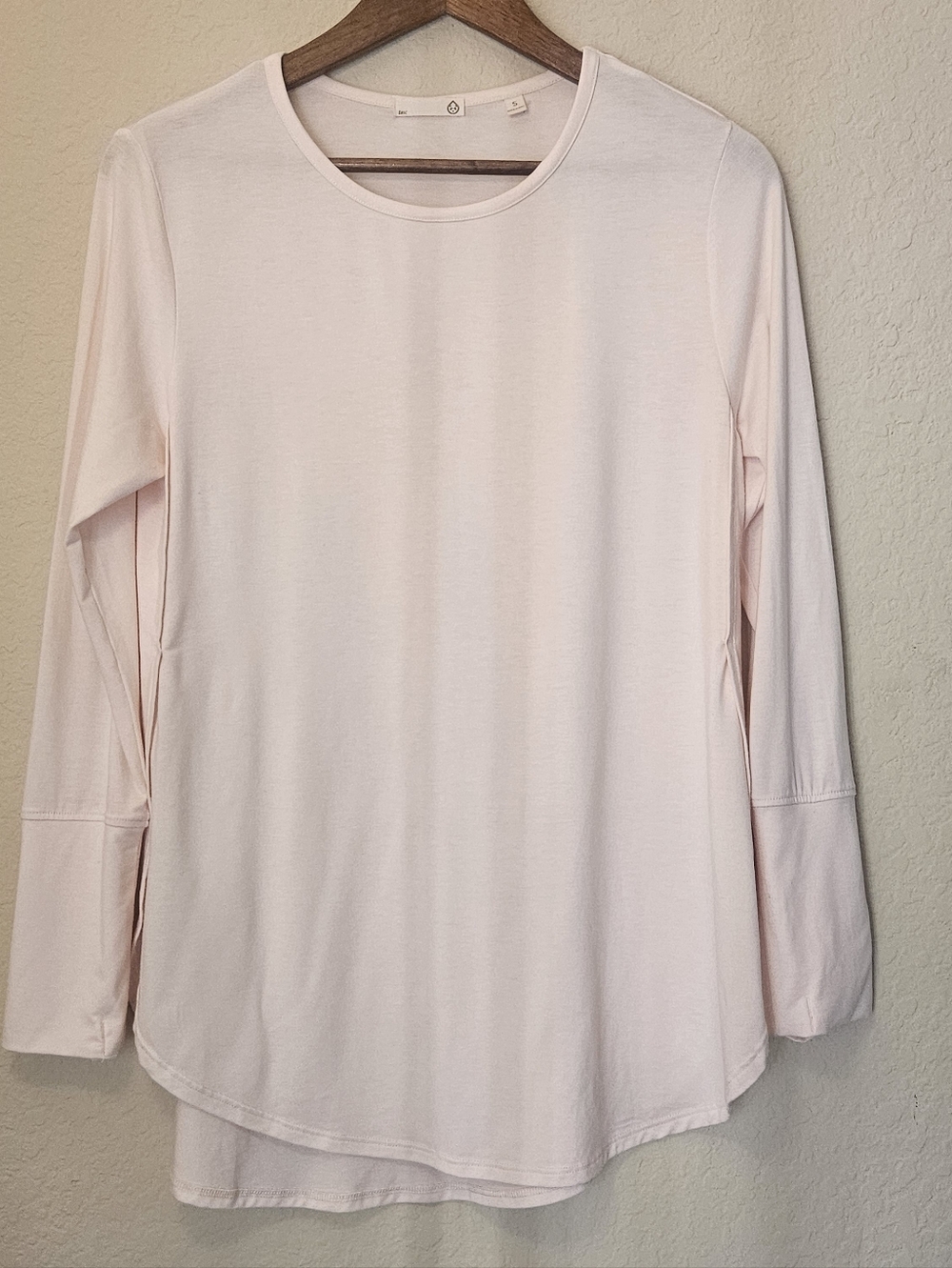 Tasc Bamboo Blend‎ Shirt Womens Small Light Pink Yoga Activewear